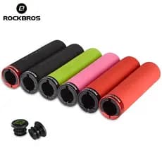 ROCKBROS Punho Manopla De Bicicleta com Trava MTB BMX Silicone Espuma  Suave Ciclismo Bike Gel Pro