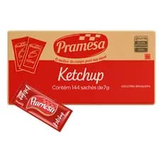 Ketchup Pramesa Sachê Sem Glúten Em Caixa 7g 144 Un Pramesa Sachê Ketchup