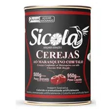 Cereja Inteira Em Calda Marasquino Com Talo 500g Sícola