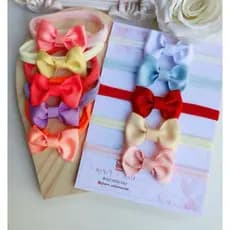 kit 10 faixinhas de bebê laço gravatinha/ super macias e delicadas/ ajustáveis/ envio rápido/kit economico/ acessórios