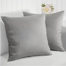 Kit 2 Capas de Almofada 45x45 Suede Liso Aveludado Premium com Zíper Invisível Decorativas