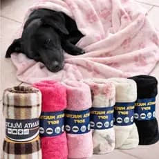 Mantinha Multiuso Soft Manta Para Pet Cobertor/Coberta para Gato e Cachorro Estampada/Lisa 1,10x0,90