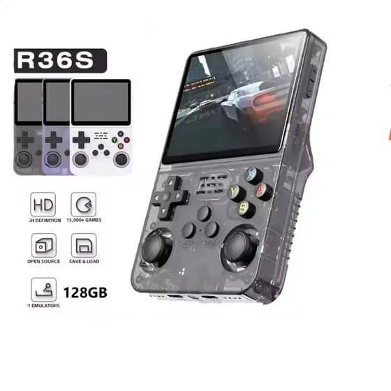 Console Retro R36S Portátil Vídeo Game– Tela IPS 3.5", 64GB, Mais de 10.000 Jogos emula vários jogos