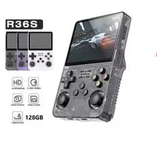 Console Retro R36S Portátil Vídeo Game– Tela IPS 3.5", 64GB, Mais de 10.000 Jogos emula vários jogos