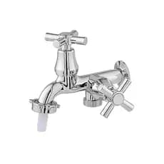 Torneira Parede 2 Saídas Tanque Maquina ABS C-31 Cromado 1428 (PROMOÇÃO)