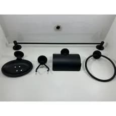 kit copleto de acessórios para banheiro preto estilo e sofisticação