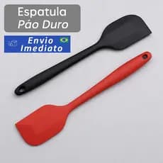 Kit Escumadeira Concha De Feijão E Espátula Inteira de Silicone