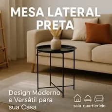 🪑✨ Mesa Redonda Auxiliar Metálica Sortida 🏡 – Ideal para Cabeceira, Quarto ou Sala | Decoração Moderna e Funcional 💖