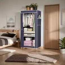 Mini Organizado Guarda Roupas Portátil Rack Prateleira Quarto Edredom Coberta Calça Camisa Brinquedo
