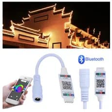 Mini Controlador Bluetooth RGB DC 5V 12V 24V Controlador de Música Bluetooth para Barra de Luz LED