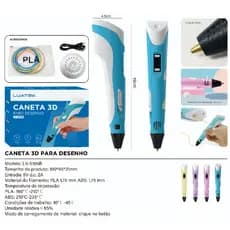 Caneta 3D Impressora Manual Infantil e Adulto Com Filamentos DIY Filamento Plastico Seguro Para Crianças