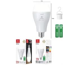 Super Lâmpada Recarregável De Emergência LED Inteligente De 20W Acendendo Durante Queda De Energia