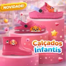 Kit 3 Em 1 Galocha Infantil + Sandália Papete + Babuche Casual Rosa Menina