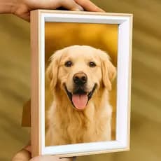 Porta Retrato de Mesa Decorativo Moldura Profunda Branca com Vidro para Foto 10x15cm ou 15x20cm