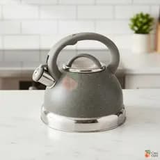 Chaleira de Indução de Aço Inox com Apito 3L Granilite Cinza Café Chá Chimarrão