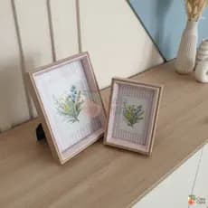 Kit Porta Retratos de Mesa Decorativo Moldura Profunda Cores com Vidro para Fotos 10x15cm e 15x20cm