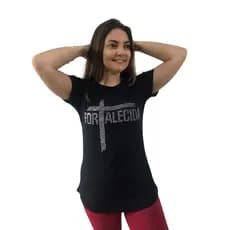 Blusa Feminina Elegante estampa strass de Malha Viscolycra Roupas Femininas
