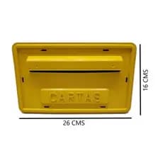 Caixa de Cartas Correio PVC para Embutir ou Grades e Portão - Amarela