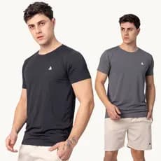 Kit 2 Camisetas Dry Fit Masculina Academia 90% Poliamida  10% Elastano Premium