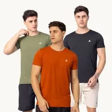 CAMISA POLIAMIDA COM ELASTANO LEVE CONFORTÁVEL TREINO CORRIDA KIT 3 UNIDADES