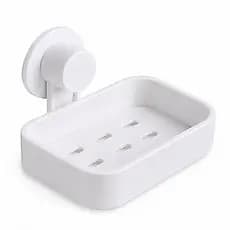 Suporte Sabonete Ventosa Branca Organizador Banheiro Penduravel Resistente