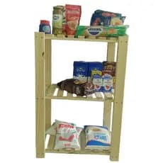 *PROMOÇÃO* Estante Multiuso Madeira Pinus Rack Móvel (3 PRATELEIRAS)