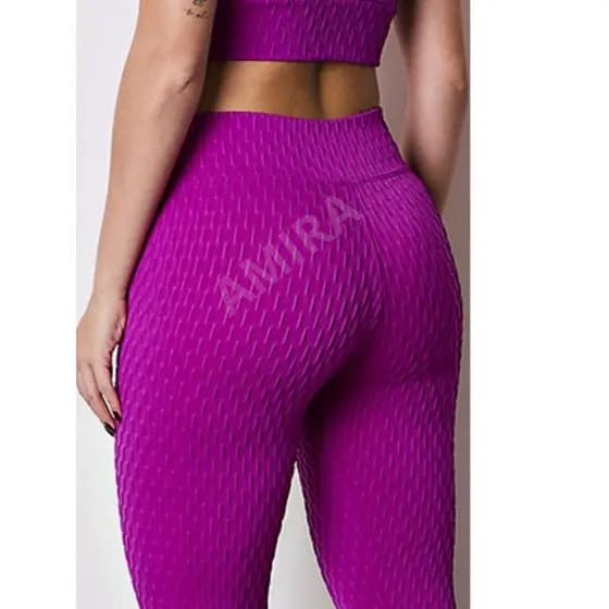 Calça Legging Bolha Suplex Cós Alto Empina Bumbum Fitness 3D Legue Flocada Academia Leg Cintura alta