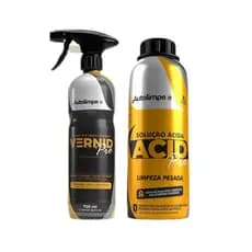 Dual: Acid Pro Autolimpe Limpador 1L + Verniz Pro para Motor, Proteção e Limpeza Completa