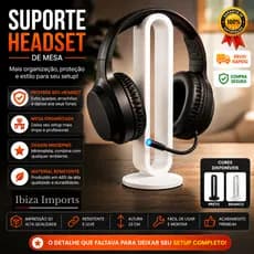 Suporte Headset Gamer Fone Bluetooth Organizador Fone de Ouvido Universal Setup Clean e Seguro