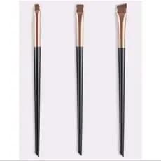 Kit 3 Pincel, 1Pincel delineador+1 Pincel de sobrancelha + 1 Pincel fino e plano para delineador de olhos e contorno