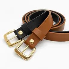 Kit 2 Cintos Femininos Fino Largura 2.0cm Fivela Dourada Moda Elegante Casua Blogueira – Duda