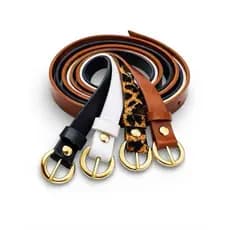 Kit 4 Cintos Feminino Fino Largura 1.5cm Fivela Dourada Delicada Skinny Moda Elegante Casual - Bia