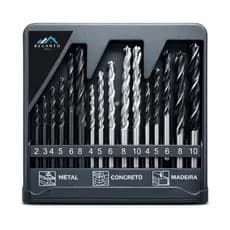 Jg De Brocas 16 Peças Madeira Metal Concreto