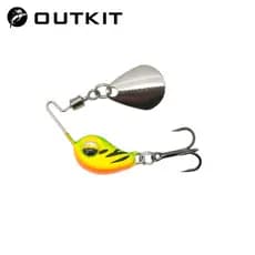 OUTKIT Novo 4.5g/7.5g De Metal VIB Micro Isca De Pesca Spinner Sinking Colher De Giro Pin Crankbait Lantejoulas Iscas Enfrentar