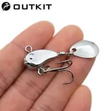 Metal Mini VIB Com Colher Fishing Lure 8.5g Inverno Pesca No Gelo Enfrentar Pin Crankbait Vibração Sinking Isca Spinner