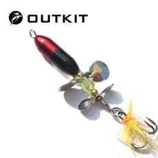 Longo Fundição Spinner Bait Isca De Pesca De Metal Duplo Hélice Da Cauda Truta Catfish Carpa Artificial Iscas Gelo 10g