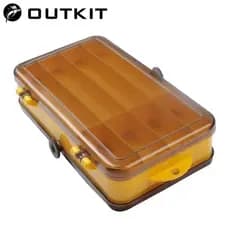 OUTKIT Caixa De Equipamento De Pesca Dupla Face , 13 Compartimentos , Isca , Gancho Armazenamento , Multifuncional