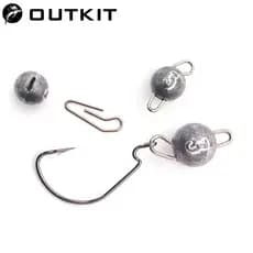 OUTKIT 10 Pçs/Lote Cabeça De Chumbo Chumbada Isca Macia Gancho 3g5g7g10g Cheburashka Texas Equipamento De Pesca Acessóri