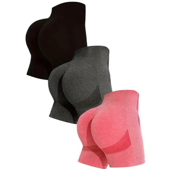 3 ou 1 Shorts Premium Levanta Bumbum Feminino Academia Yoga Fitness