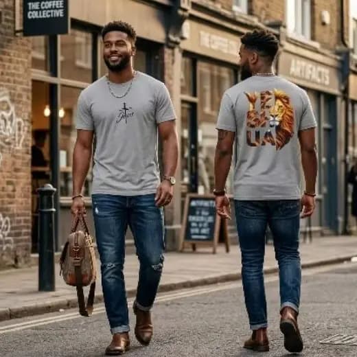 Camiseta Unissex  Estampa Jesus Cristo Yeshua Leão – Gospel Streetwear Manga Curta