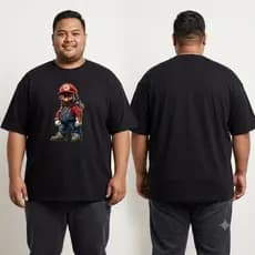 Camiseta Oversized Street Style Unissex Gamer Retrô Estampada Casual Masculina Feminina Algodão Confortável