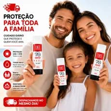 Kit 2 Protetor Solar Dandas 70 FPS / C.Toque Seco, FACIAL E CORPORAL, VEGANO, HIPOALERGENICO