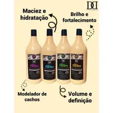Kit Ativador de Cachos Com 4 Produtos De 1 L -DANDAS - Pronta Entrega