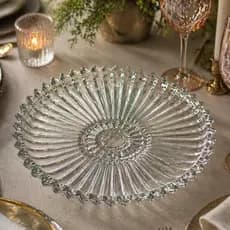 Travessa Centro de Mesa Decorativa de Vidro Brasília 29cm - Dumiat