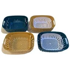 Kit 2 Escorredores De Plástico Lava Arroz Macarrão Legumes Escorredor