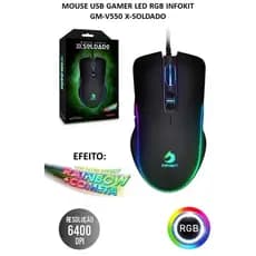 Mouse USB Gamer Led Rgb Infokit GM-V550 X-soldado