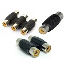 Adaptador Emenda RCA Femea x Femea Simples/Dupla/Tripla Plástico 1 , 3  Unidades