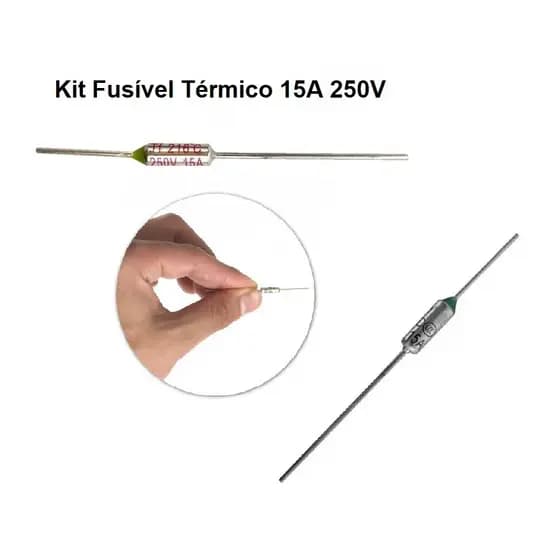 Fusível Térmico 250V - 15A 1, 2 ou 4 Unidades
