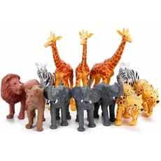 Animais Safari Baby Criança Brinquedo Decoração Kit com 6 espécies