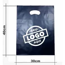 Sacolas Plásticas Personalizadas COM O SEU LOGO, boca vazada, boca de palhaço 100 UNIDADES